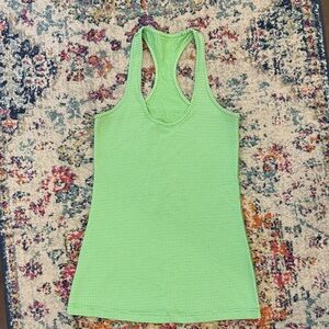 Lululemon Athletica Lime Checkered Tank Top